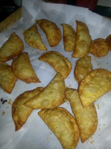 Fried karanji ready to eat